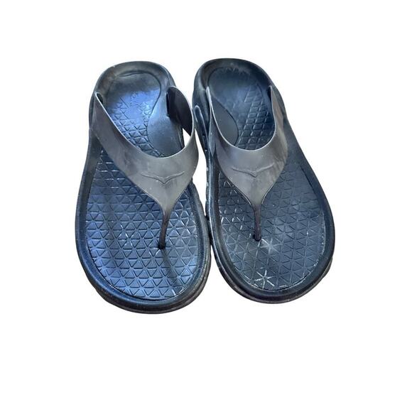 Hoka One One Men's Black Recovery Flip-Flop Sandals Size 14 - Picture 1 of 8